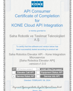 Saharobotik VT Certificate