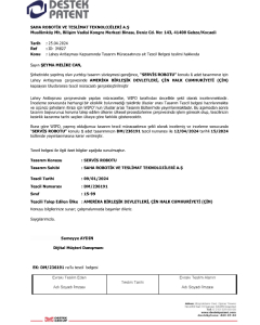 WIPO Tasarım Tescil Üst Yazısı